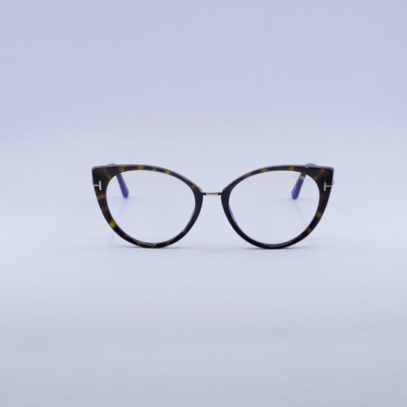 Tom Ford FT5815-B 052 Eyeglasses Havana/Gold 54mm Cat Eye Frame - Picture 4 of 12